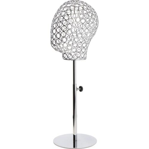 Showcase Adjustable Metal Mannequin Head Hat Stand Displaying Rack Wig Holder Also Can be Used as Abstract Decoration Model