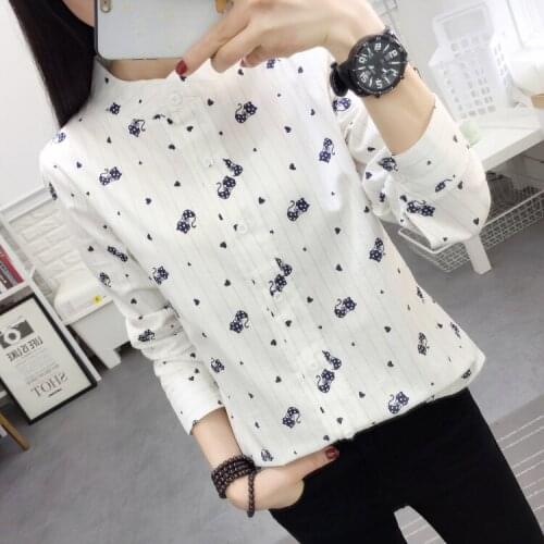 Womens V-neck Standing Collar T shirt Summer Cotton And Linen Tee Shirt Female Foral Korean Loose Tops Female Large Plus Size