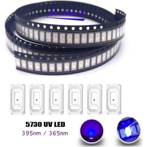0.5W 0.2W 5630 / 5730 SMD UV Purple Light chip lamps ltraviolet 395nm 365nm Light Emitting Diode LED Bulb