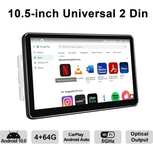 10.5 Inch Radio 2 Din Android 10 Car Radio Stereo Universal Autoradio Head Unit Multimedia Player GPS Carplay Automotive Goods