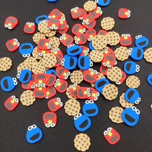 100g Cartoon Animal Cookies Slices Polymer Hot Clay Sprinkles for Nails Art Craft DIY Making Slime Accessories Phone Decor