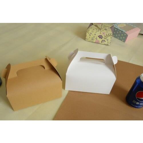 16.2x9x8cm White & Kraft Mousse Hand Cake Box Paper Box Gift Packaging Boxes Christmas Gift Bags And Boxes For Wedding Jewelry