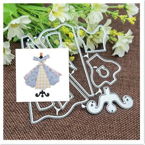 9PcsSet Woman Dress Wedding Metal Cutting Dies Stencils For DIY Scrapbooking Decorative Embossing Handcraft Die Cutting Template