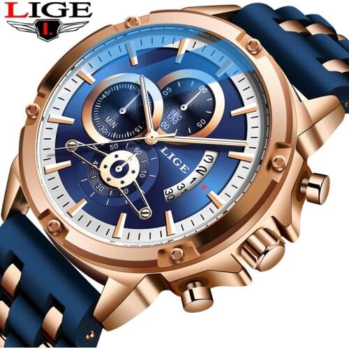 Reloj Hombre LIGE Multifunctional Large dial Watch men Sport Mens Watches Top Brand Luxury New Creative Waterproof Quartz clock
