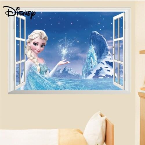 Disney Ice Romance Aisha 3d stereo window TV background sticker kindergarten stickers