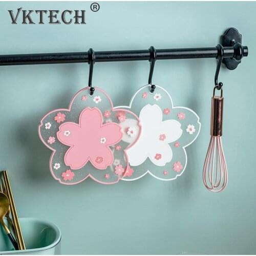 Home Decor Heat Resistant Placemat Soft Glue Household Cartoon Dining Table Bowl Placemat Heat Resistant Plate Mat