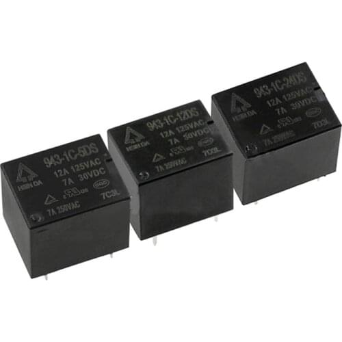 HOT NEW 943-1C-12DS 943-1C-5DS 943-1C-24DS 943 1C 5VDS 12DS 24DS 5V 12V 24V relay 5VDC DC5V 12VDC DC12V 24VDC DC24V 7A 5PIN 5PCS