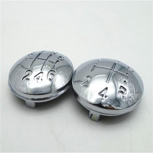 Chrome Gear Shift Knob Emblem Badge Cap Cover Case For Renault Clio III MK3 Megane Scenic MK2 2003-2009 Car Styling Accessories
