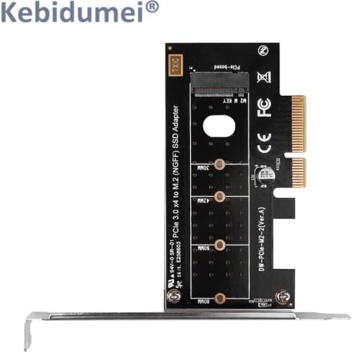 Kebidumei M Key interface card Suppor PCI Express 3.0 x4 2230-2280 M.2 NVMe SSD NGFF TO PCIE X4 adapter