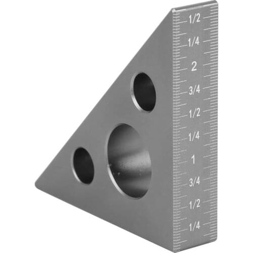 45/90 Degrees Matte Aluminum Alloy Mini Right Angle Ruler Woodworking Measuring Tool