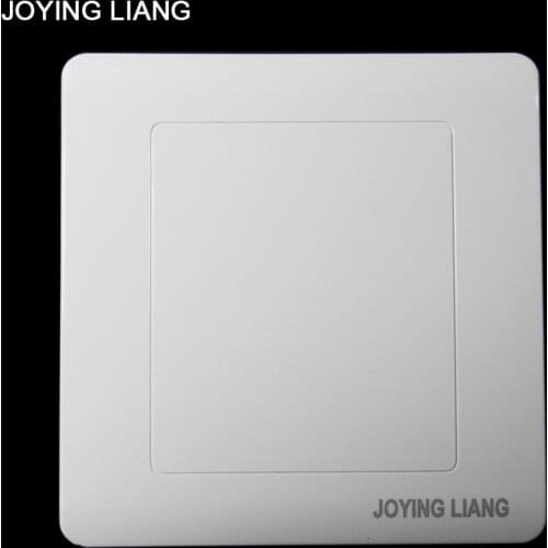 JOYING LIANG 2PCS 86x86x7mm White Flush-type Blank Panel Metal Stand + PC Flame Retardant Material Plate Blank Wall Socket