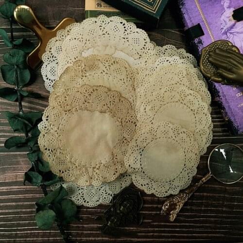 New 10Sheets Vintage Flower Lace Paper Junk Journal Planner Crafts Paper Scrapbooking Home Decorative Diy Photo Albums