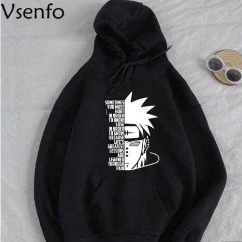 2021 New Season, Unisex Cotton Top Quality Anime: Naruto , Black Sweatshirt Hoodies