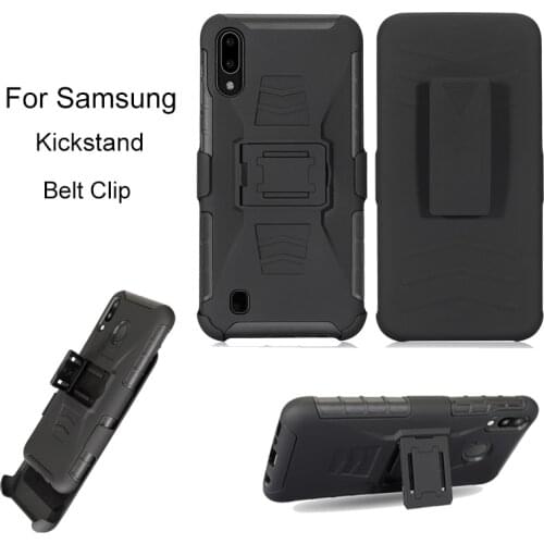 Heavy Duty Armor Rugged Case For Samsung Galaxy A20 A10 M20 M10 A8S A9 pro 2018 Shockproof Kickstand Belt Clip Case Back Cover