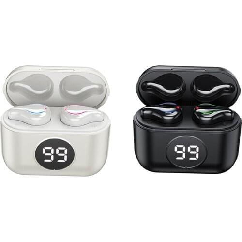 True Wireless Earbuds, Bluetooth 5 Headphones in Ear with Charging Case Headset with Noise Cancellation Mic, Touch Control