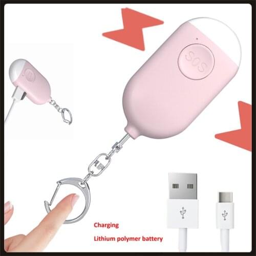 Self Defense Alarm 120dB Shape Girl Women Security Protect Alert Personal Safety Scream Loud Keychain Emergency Alarm