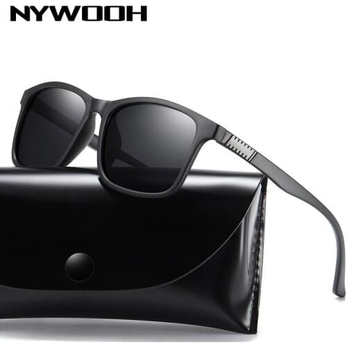 NYWOOH Sunglasses Men Polarized Mirror Driving Sun Glasses Men Women Brand Designer Retro Vintage Driver Goggles TR90 Frame