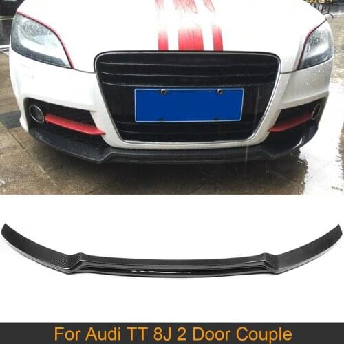 Car Front Bumper Lip Spoiler For Audi TT 8J 2 Door Couple 2013 2014 TTS Convertible Roadster 2008 - 2013 Front Lip Carbon Fiber