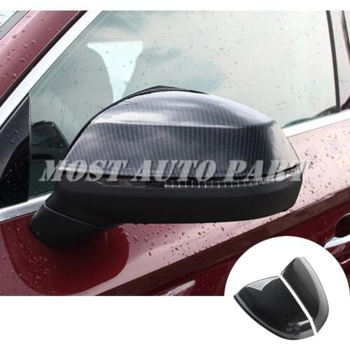 ABS Carbon Fiber Style Rearview Mirror Frame Trim Cover For Audi Q5 2017-2021 Car accesories interior Car decoration