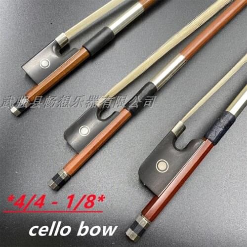 1pcs brazilwood student Cello bow 4 /4 ,ebony frog,musical instrument part