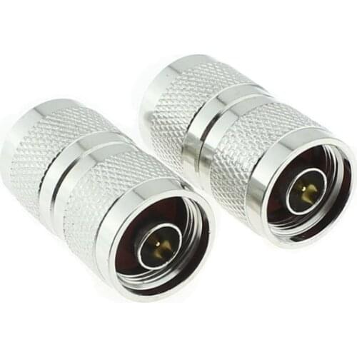 2PCS N Male Plug to N Male Plug Straight RF Coaxial Connector Adapter Adaptor