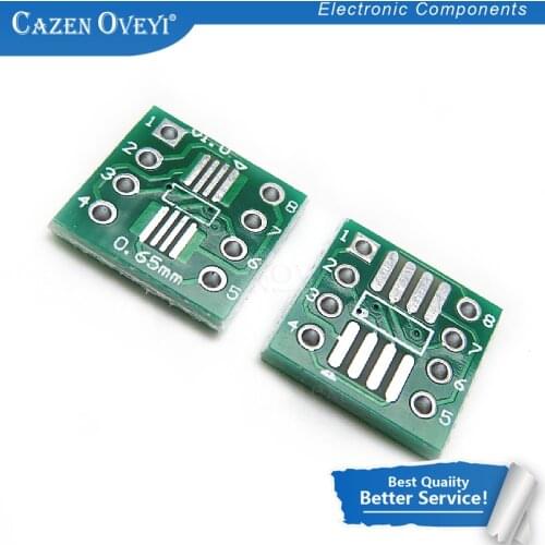 20pcs/lot TSSOP8 SSOP8 SOP8 to DIP8 Transfer Board DIP Pin Board Pitch Adapter In Stock