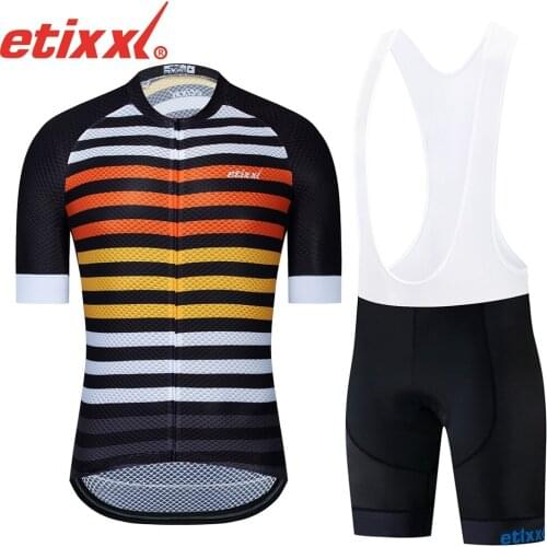2021 etixxl Black Cycling Clothing Bike jersey Ropa Quick Dry Mens Bicycle summer pro Cycling Jerseys 5D gel pad bike shorts