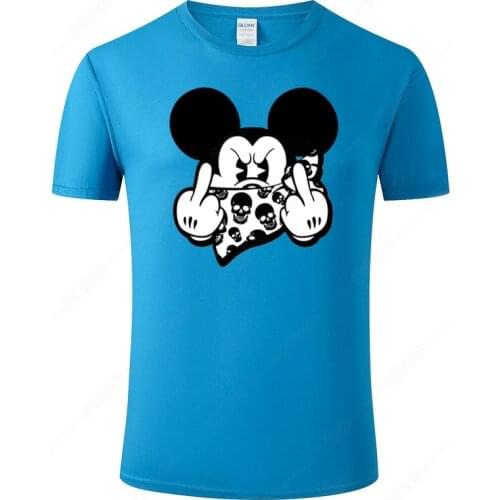 2021 Summer Mickey Mouse T Shirt Men Women Fashion Short Sleeves Cotton Cool Print T-Shirt Unisex Tee Clothing J113