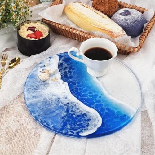 3d Silicone Mold Exquisite Handmade Tray Molds DIY Tools Crystal Mould Agate Coaster Molds Utensils For Kitchen