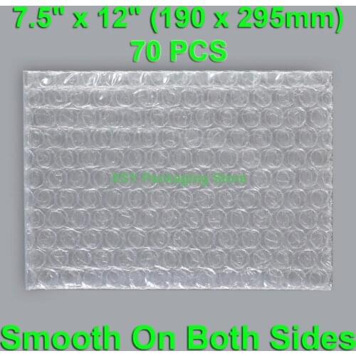 70 PCS 7.5" x 12" (190 x 295mm) Bubble Bags Clear Packing Envelopes Poly Plastic Packaging Pouches Big Size Flat Open Top