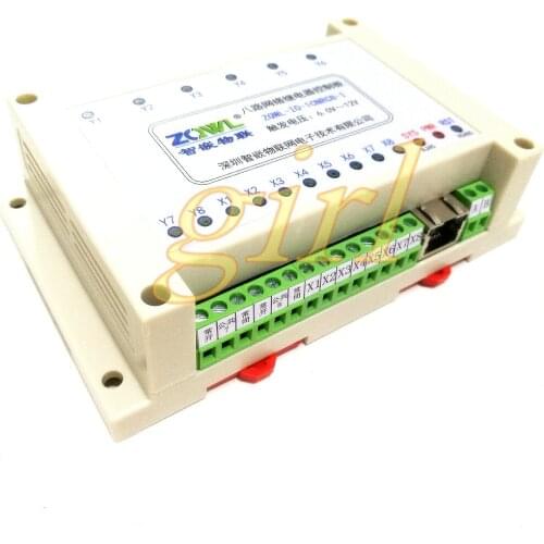 8 way network relay control board /RS485/Modbus TCP/RTU/ band isolation / industrial level
