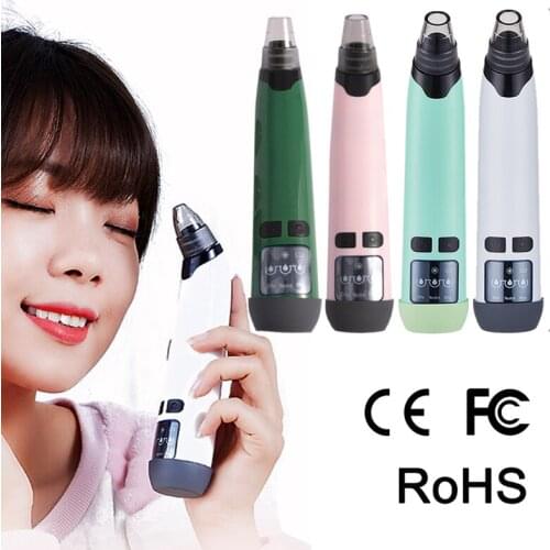 Heating Blackhead Remover Pore Vacuum Cleaner Acne Pimple Removal Machine Facial Deep Cleaning Nose Pore Cleaner Skin Care Tools