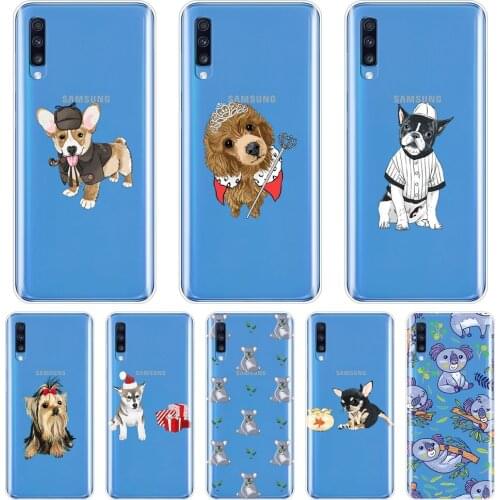 For Samsung Galaxy A10 A20 A30 A40 Case Silicone Bug Dog Cute Sloth Soft Back Cover For Samsung Galaxy A50 A60 A70 A80 Case