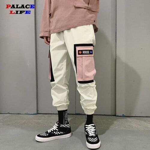 Hip Hop Joggers Mens Multi Pockets Cargo Pants Men white Multi-pocket Man Sweatpants Streetwear Casual Mens Pants M-3XL