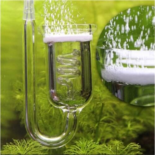 HONGYI Special Design Co2 Aquarium Glass Diffuser Dioxide Glass Reactor Ceramic Disk Co2 Diffuser For 60~300l Plants Tank Moss