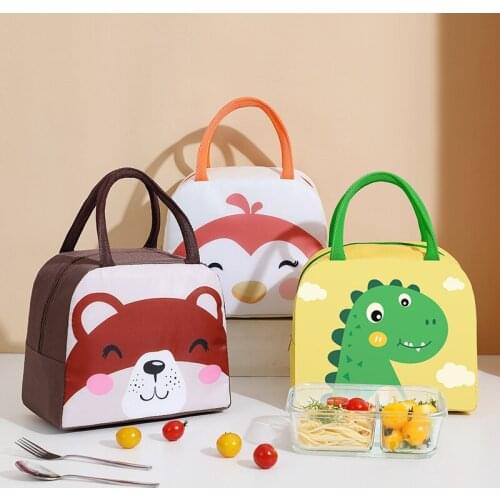 Baby Milk Bottle Insulation Bags Cartoon Animals Waterproof Baby Food Thermal Bag Children Adult Women Men Lunch Bags
