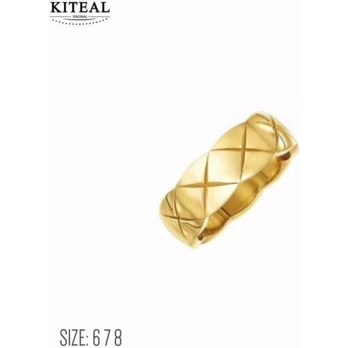 KITEAL 2021 floating charms Gold color size 6 7 8 Tail ring for female circular ring men accessories for jewelry