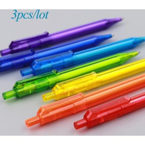 3pcs Hot Arrival Novelty Ballpoint Pen Office Business Pen Colorful Stationery Creative School Supplies Writing Stationery Gift