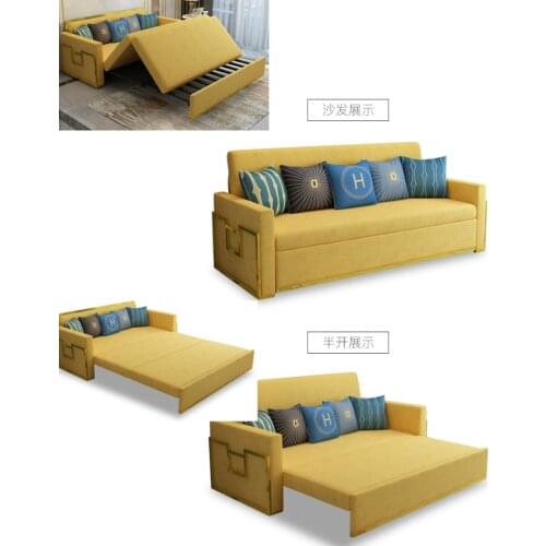 Linen hemp fabric sectional sofas Living Room Sofa bed set furniture alon couch puff asiento muebles de sala canape sofa cama