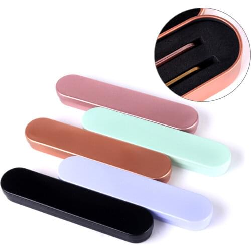 NEWCOME Two Tweezers with Tinplate Storage Box Organizer Case for False Eyelash Extension Salon Makeup Tools