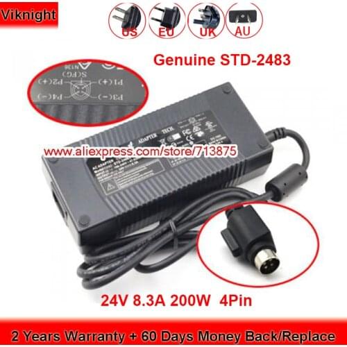Genuine STD-2483 24V 8.3A AC Adapter 200W Charger STD-24083 Power Supply