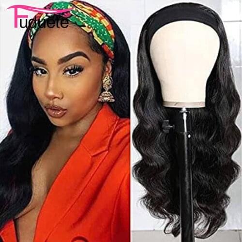 Fuduete Body Wave Wig Headband Wigs For Women Human Hair Peruvian Remy Glueless Human Hair Wigs Natural Color