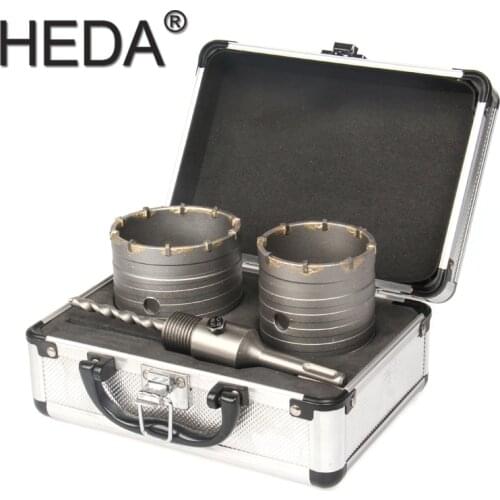 68/80mm 4Pcs/Set 110mm SDS PLUS Shank Concrete Hole Saw Electric Hollow Core Drill Bit Kit Cement Stone For Air Conditioner Tube