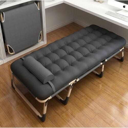 Folding bed single bed household simple lunch break bed recliner folding office adult nap portable camping bed