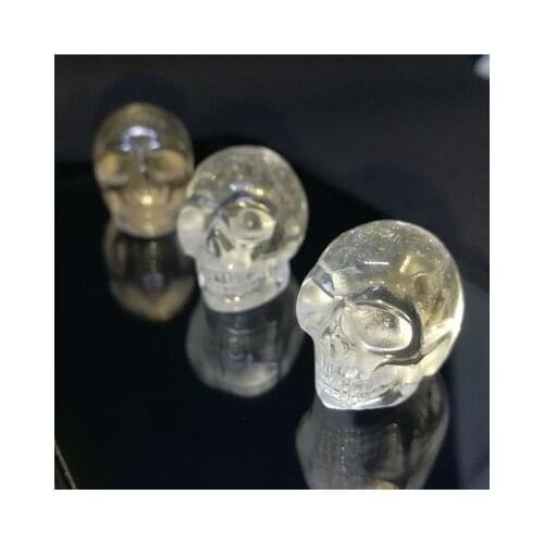 Natural white crystal Carving furnishing articles Crystal skull model free shipping