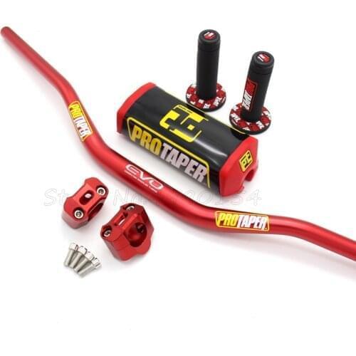 28MM Motorcycle Handlebars Fat Bars+ Grips Protaper Bar Pad For Dirt Bike SUZUKI DRZ400 RMZ450 RMZ250