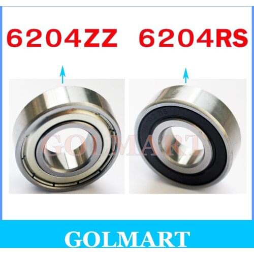 20pcs/lot S6204RS stainless steel ball bearing 20x47x14 mm 6204-2RS 6204ZZ 6204RS 6204 steel ball bearing