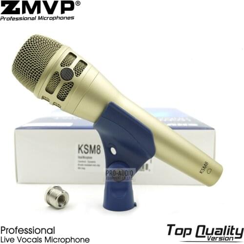 Grade A Super-cardioid KSM8C Professional Live Vocals Dynamic Wired Microphone KSM8 Handheld Mic For Karaoke Studio Recording