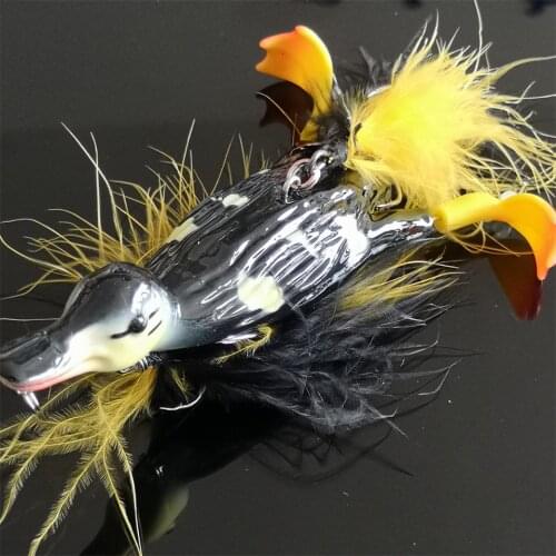 Swolfy 3D DUCK 105mm 29g Topwater Fishing Lure Floating Artificial Bait Plopping and Splashing Feet Hard Fishing Tackle Geer