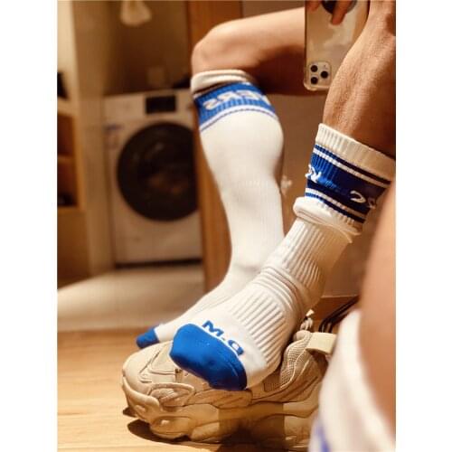 Unique Design Fashion Men Comfortable Football Socks Sexy Gay Top Vers Bottom Long Tube Stocking Socks
